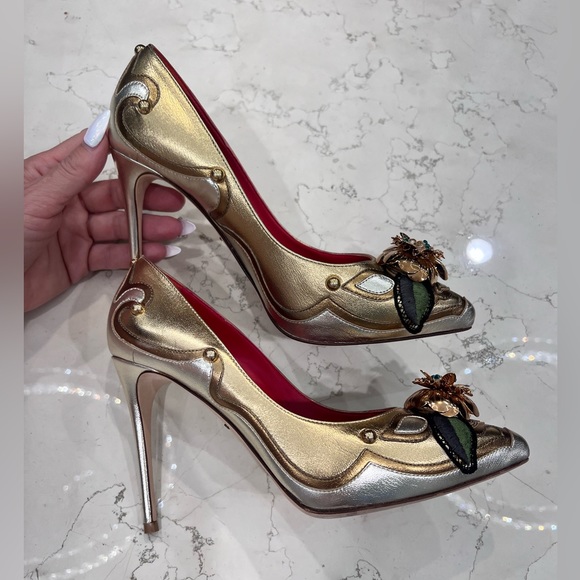 Dolce & Gabbana colorblock pattern D’Orsay pumps 100mm, size 36.5 - Picture 15 of 17